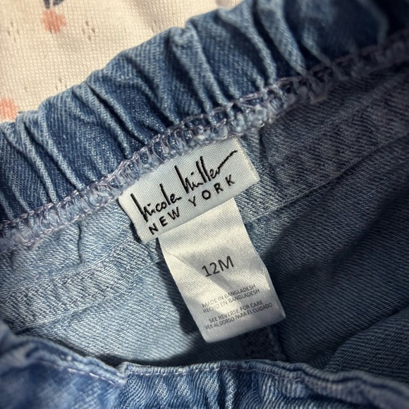 Nicole Miller White Floral Top and Blue Shorts Set - Picture 6 of 6